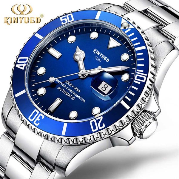 2018 new kinyued water ghost series classic blue dial luxury men automatic watches stainless steel waterproof mechanical watch, Slivery;brown
2018 new kinyued water ghost series classic blue dial luxury men automatic watches stainless steel waterproof mechanical watch, Slivery;brown