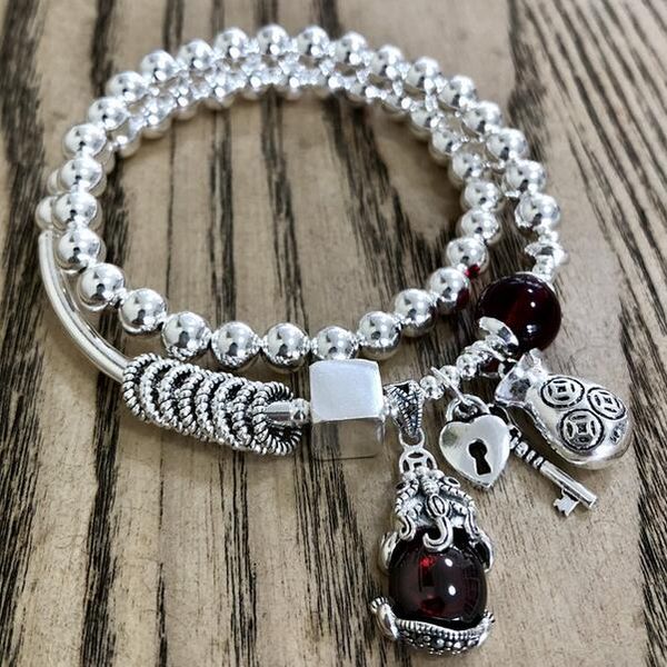 handmade 925 silver fengshui wealth pixiu bracelet sterling good luck bracelet silver wrap bracelet, Black
handmade 925 silver fengshui wealth pixiu bracelet sterling good luck bracelet silver wrap bracelet, Black
