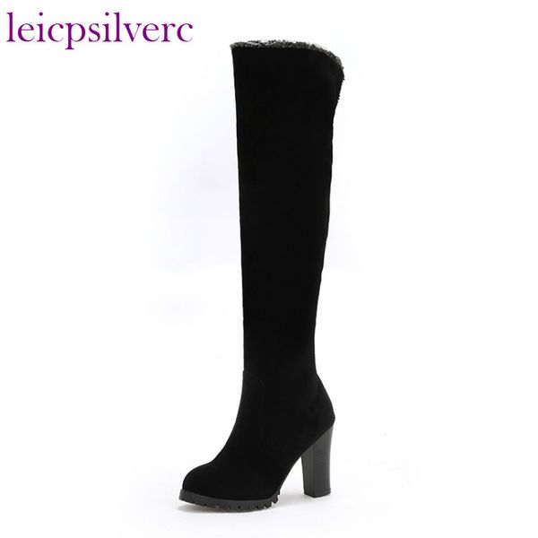 winter boots women flock round toe super high spike heels over-the-knee slip-on short plush turned-over edge shoes woman black
winter boots women flock round toe super high spike heels over-the-knee slip-on short plush turned-over edge shoes woman black