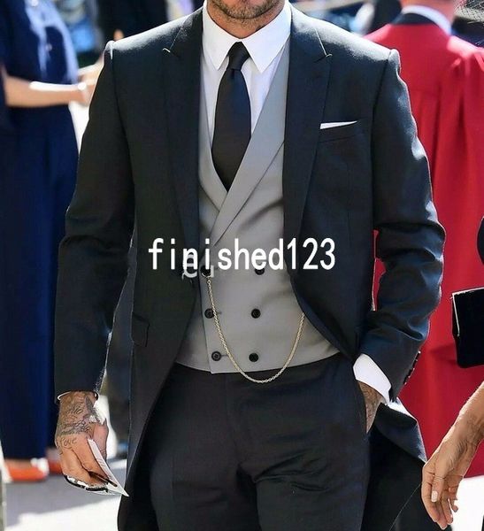 morning style one button black groom tuxedos peak lapel groomsmen mens wedding business prom suits (jacket+pants+vest+tie) no:1298, Black;gray
morning style one button black groom tuxedos peak lapel groomsmen mens wedding business prom suits (jacket+pants+vest+tie) no:1298, Black;gray
