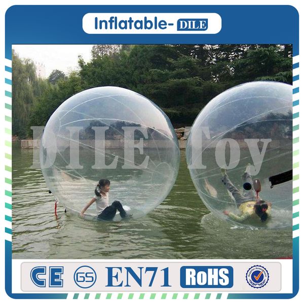 Door To Door 2m 0.8mm Pvc Inflatable Water Ball Toys For Children, Inflatable Water Walking Balls For Sale