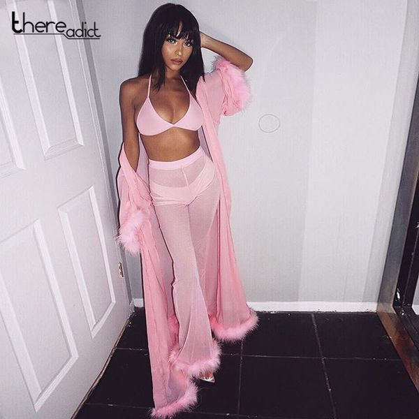 santune see through women summer set 2018 stretchy bodycon party feather pants +crop set mesh club wear outfits, White
santune see through women summer set 2018 stretchy bodycon party feather pants +crop set mesh club wear outfits, White
