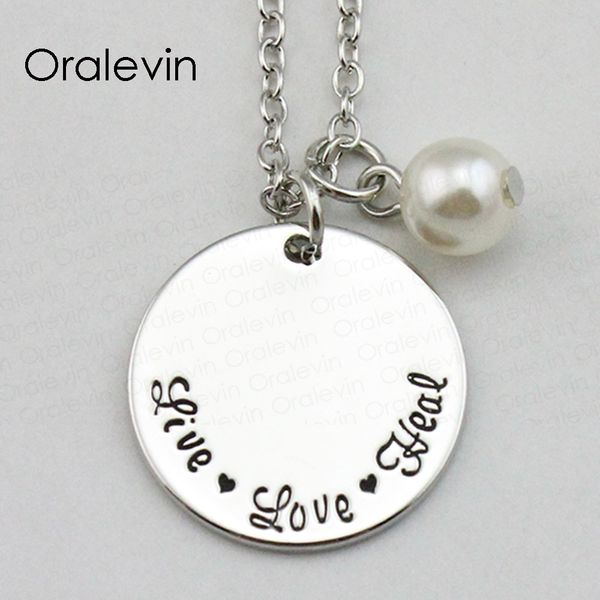 live love heal inspirational hand stamped engraved custom pendant necklace for fashion lady nice gift jewelry,18inch,22mm,10pcs/lot, #ln1887, Silver
live love heal inspirational hand stamped engraved custom pendant necklace for fashion lady nice gift jewelry,18inch,22mm,10pcs/lot, #ln1887, Silver