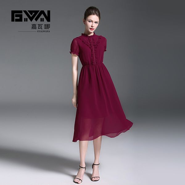 new style,short sleeve,lace ribbon ruffles ornament,stand collar,elastic waist,wine red chiffon dress.office lady party dresses, Black;gray
new style,short sleeve,lace ribbon ruffles ornament,stand collar,elastic waist,wine red chiffon dress.office lady party dresses, Black;gray