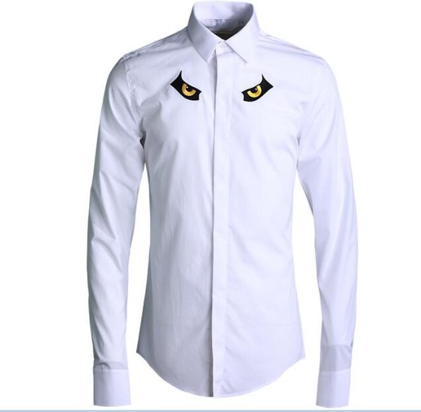 2018 new arrival spring original classic embroidered owl eye style fashion design mens casual business long-sleeved shirt hot, White;black
2018 new arrival spring original classic embroidered owl eye style fashion design mens casual business long-sleeved shirt hot, White;black