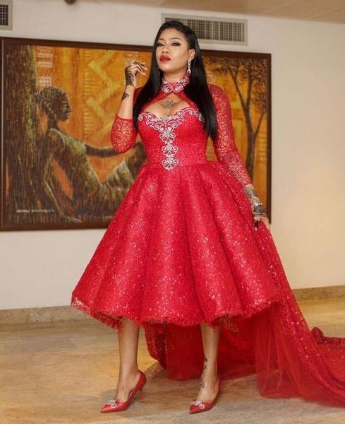 arab fashion red hi lo prom dresses 2018 a line beaded formal evening dress sequined african halter tea-length formal party gowns, Black
arab fashion red hi lo prom dresses 2018 a line beaded formal evening dress sequined african halter tea-length formal party gowns, Black