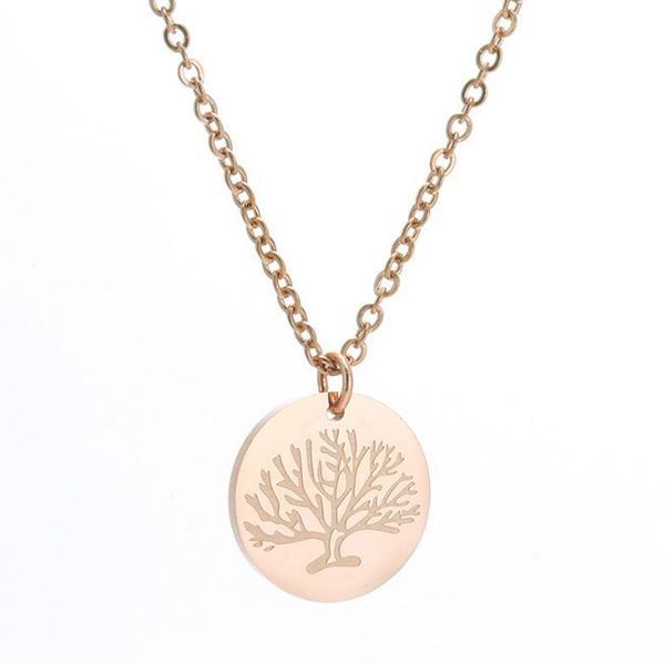 stainless steel silver rose gold tree of life round pendant charm necklace gifts for ladies girls
stainless steel silver rose gold tree of life round pendant charm necklace gifts for ladies girls