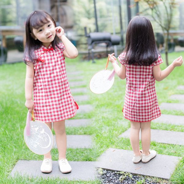2018 summer new children's clothing girls art plaid cheongsam children's anime halloween cosplay costume dress tang suit, Red
2018 summer new children's clothing girls art plaid cheongsam children's anime halloween cosplay costume dress tang suit, Red