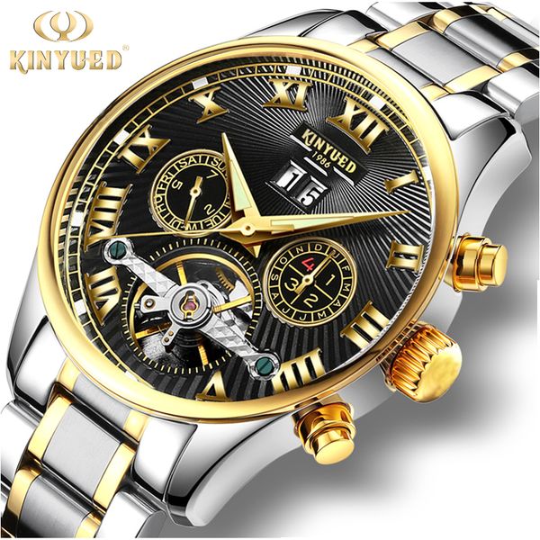 kinyued business mechanical watches mens skeleton tourbillon automatic watch men gold steel calendar waterproof relojes hombre d18100706, Slivery;brown
kinyued business mechanical watches mens skeleton tourbillon automatic watch men gold steel calendar waterproof relojes hombre d18100706, Slivery;brown