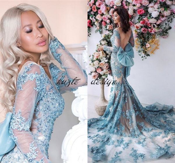 2018 gorgeous robe de soiree backless mermaid prom dresses with long sleeves lace appliqued bow african formal evening wear court train, Black;red
2018 gorgeous robe de soiree backless mermaid prom dresses with long sleeves lace appliqued bow african formal evening wear court train, Black;red