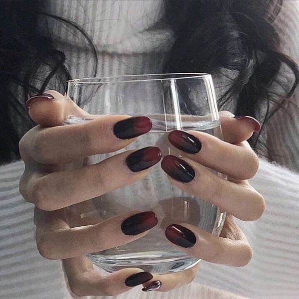 american punk style round gradual black and red hit pure color false nails 24pcs lady full nail tips cute fake nails middle-long, Red;gold
american punk style round gradual black and red hit pure color false nails 24pcs lady full nail tips cute fake nails middle-long, Red;gold