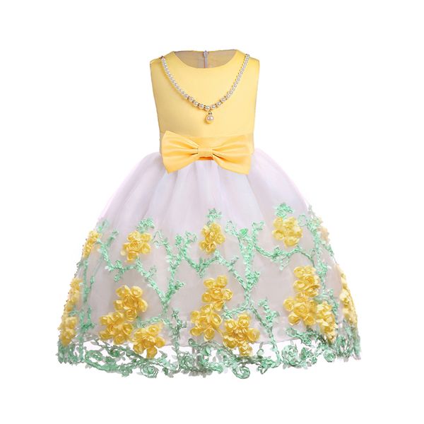 2018 cute girls dress bow pearl kids party dresses children wedding costumes for girls flower princess dress, Red;yellow 
2018 cute girls dress bow pearl kids party dresses children wedding costumes for girls flower princess dress, Red;yellow