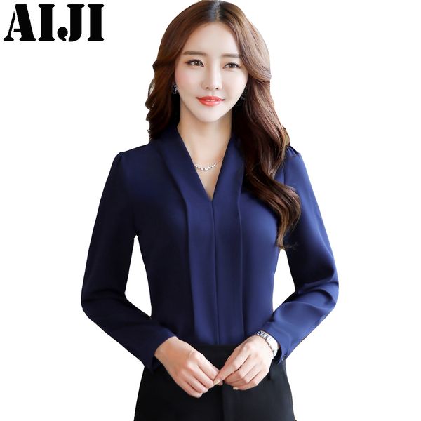 2018 мода sexy solid v-образным вырезом рубашка женщины карьера темперамент формальные с длинным рукавом шифон блузка офис дамы плюс размер, White
2018 мода sexy solid v-образным вырезом рубашка женщины карьера темперамент формальные с длинным рукавом шифон блузка офис дамы плюс размер, White