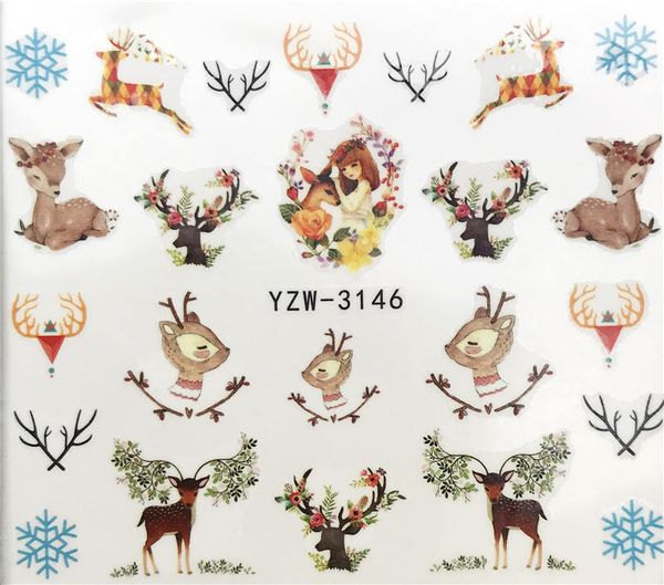 wuf 1 sheet flower snowflake/christmas deer water transfer nail sticker decals beauty decoration designs diy color tattoo tip, Black
wuf 1 sheet flower snowflake/christmas deer water transfer nail sticker decals beauty decoration designs diy color tattoo tip, Black