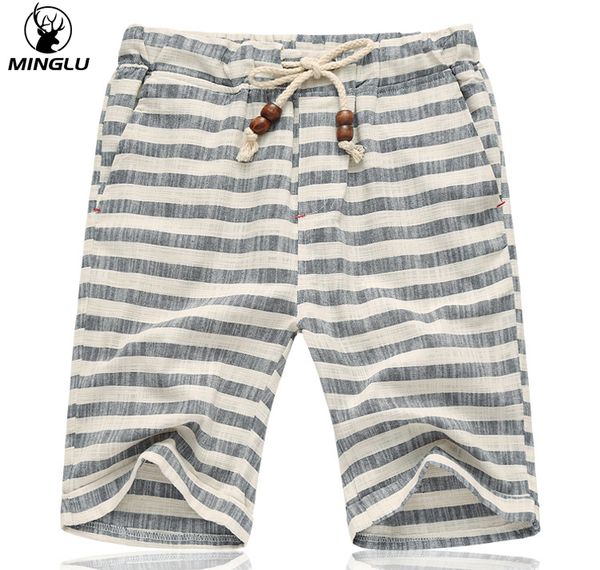 minglu brands men summer shorts fashion style and comfortable breathable linen stripe leisure men's beach shorts plus size -5xl, White;black
minglu brands men summer shorts fashion style and comfortable breathable linen stripe leisure men's beach shorts plus size -5xl, White;black