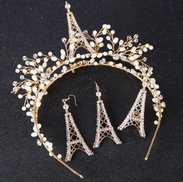 new bridal headwear tower model crown set diamond crown wedding accessories, Silver
new bridal headwear tower model crown set diamond crown wedding accessories, Silver
