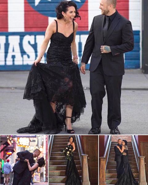 gothic design black wedding dresses 2019 spaghstti straps lace long mermaid bridal gowns court train custom size, White
gothic design black wedding dresses 2019 spaghstti straps lace long mermaid bridal gowns court train custom size, White