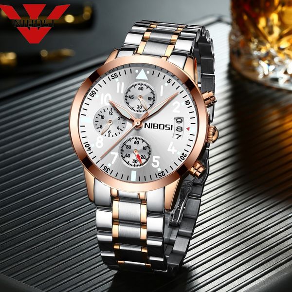 men's quartz watch rose gold stainless steel with clock calendar watches waterproof man business wristwatch, Slivery;brown
men's quartz watch rose gold stainless steel with clock calendar watches waterproof man business wristwatch, Slivery;brown