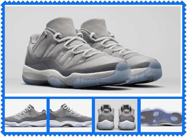 11 cool grey low-men basketball shoes grey gunsmoke white sports sneakers with box, White;red
11 cool grey low-men basketball shoes grey gunsmoke white sports sneakers with box, White;red