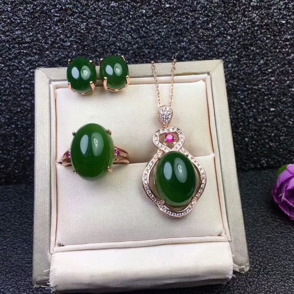 meibapj classic natural nephrite jade gemstone jewelry set 925 sterling silver 3 siut fine jewelry for women, Black
meibapj classic natural nephrite jade gemstone jewelry set 925 sterling silver 3 siut fine jewelry for women, Black