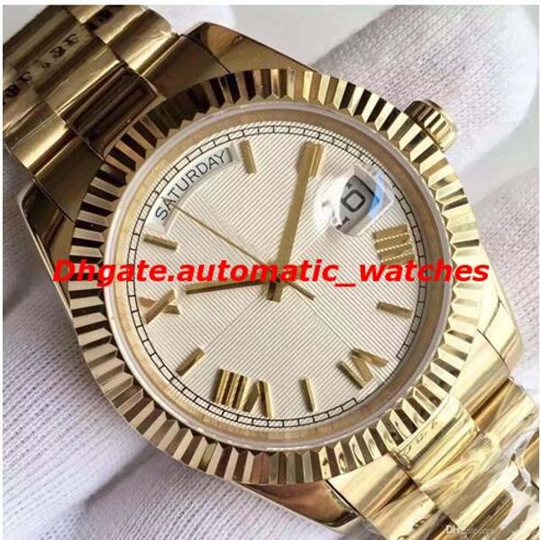 luxury watches new 18 ct gold 40mm self-winding mechanical movement silver dial fluted bezel concealed folding crown clasp mens watch, Slivery;brown
luxury watches new 18 ct gold 40mm self-winding mechanical movement silver dial fluted bezel concealed folding crown clasp mens watch, Slivery;brown