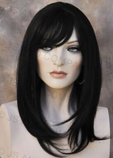 human hair blend wig face framing long straight off black wig heat safe wda 1b, Black;brown
human hair blend wig face framing long straight off black wig heat safe wda 1b, Black;brown