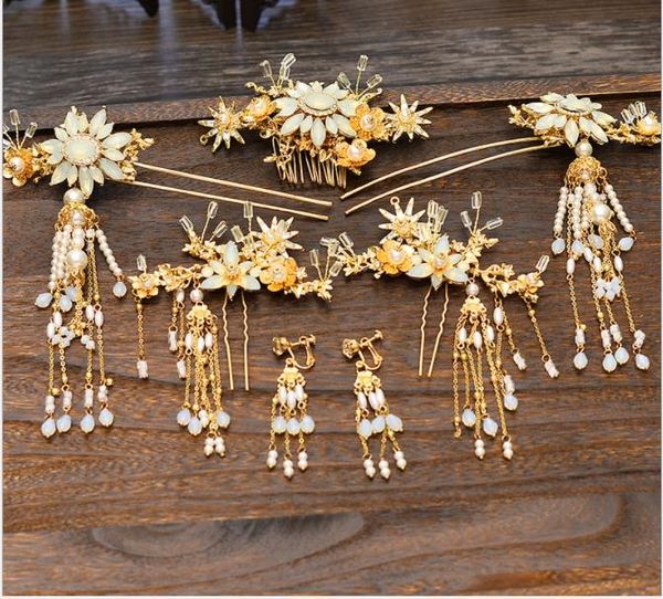 2018 new brides, chinese style headgear sets, gold crystal hairpin, fringed ancient costume, han costume and accessories, Slivery;golden
2018 new brides, chinese style headgear sets, gold crystal hairpin, fringed ancient costume, han costume and accessories, Slivery;golden