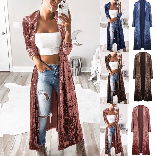 women autumn coats long sleeve velvet solid straight long coat casual slim jacket female femme outwear open stitch plus size 2xl, Tan;black
women autumn coats long sleeve velvet solid straight long coat casual slim jacket female femme outwear open stitch plus size 2xl, Tan;black