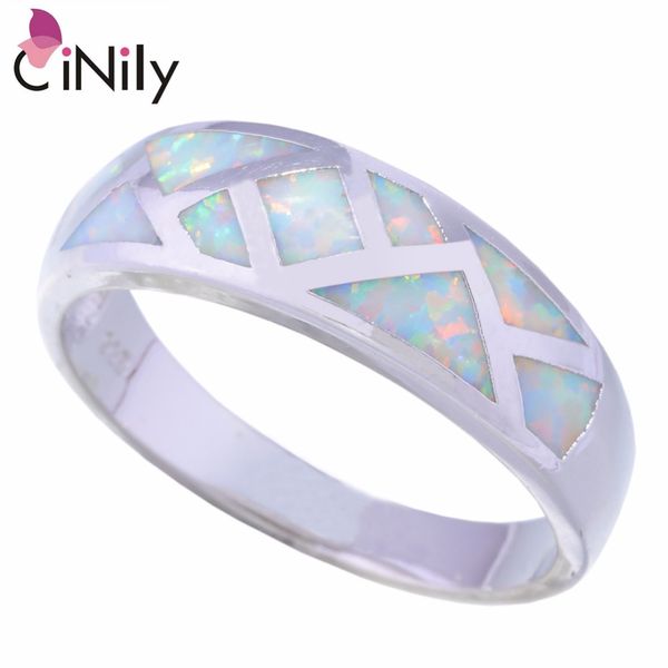 

cinily created white fire opal sier plated wholesale sell jewelry for women engagement wedding ring size 9 oj9321, Golden;silver