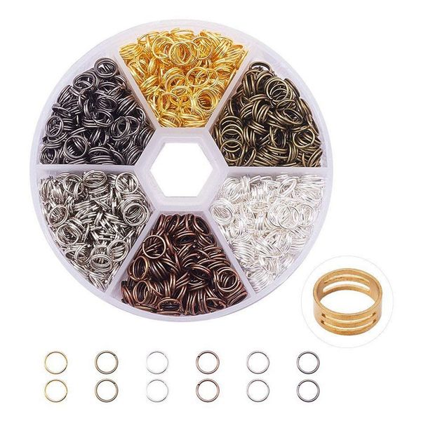 licg-about 800 pcs iron split rings double loop jump ring diameter 7mm wire 21-gauge 6 colors for jewelry findings, Blue;slivery
licg-about 800 pcs iron split rings double loop jump ring diameter 7mm wire 21-gauge 6 colors for jewelry findings, Blue;slivery