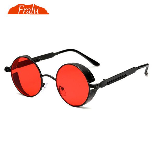 fralu new round metal sunglasses steampunk men women fashion glasses brand designer retro vintage sunglasses uv400, White;black
fralu new round metal sunglasses steampunk men women fashion glasses brand designer retro vintage sunglasses uv400, White;black