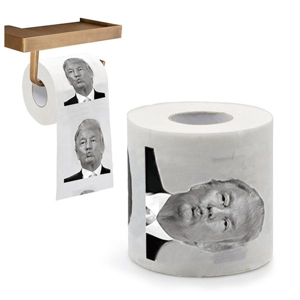 

creative toilet paper with donald trump humour p printing gag gifts 3 layer toilet paper with usa president drawing