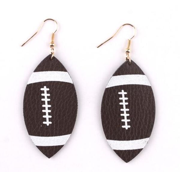 boho jewelry pu leather prints softball football earrings for women fashion american sport baseball statement earrings for girls and ldies, Silver
boho jewelry pu leather prints softball football earrings for women fashion american sport baseball statement earrings for girls and ldies, Silver