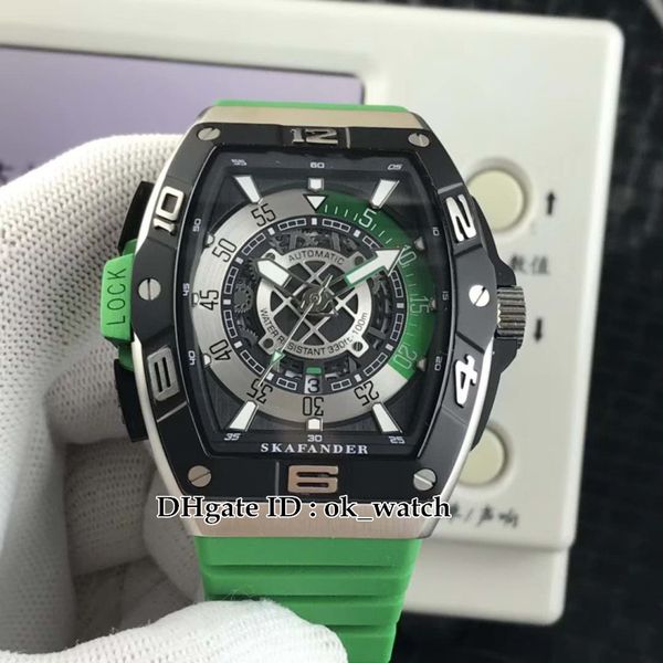 new skf 46 dv sc dt saratoge miyota automatic mens watch skafander 46mm big dial green rubber strap gents sport watches, Slivery;brown
new skf 46 dv sc dt saratoge miyota automatic mens watch skafander 46mm big dial green rubber strap gents sport watches, Slivery;brown