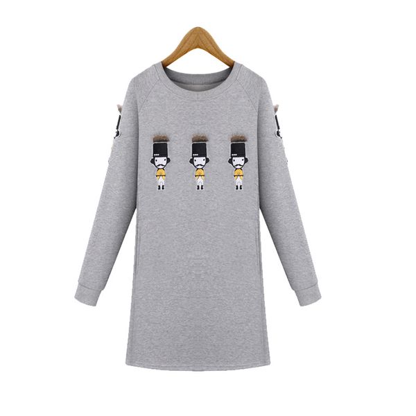 New Spring and Autumn Women New Long Section Loose Long -Sleeved Dress Villain Pattern Printing Dress
New Spring and Autumn Women New Long Section Loose Long -Sleeved Dress Villain Pattern Printing Dress