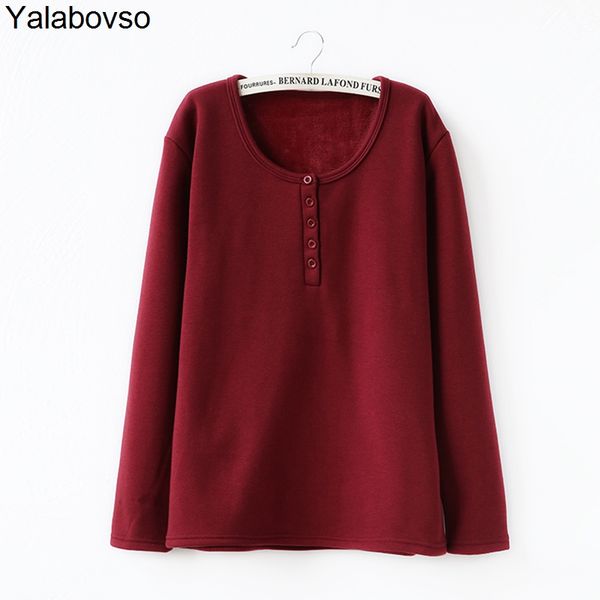 6xl size long tees cotton solid color thick o neck loose pullovers velvet tees winter bottoming t shirts for woman a104 z20, White
6xl size long tees cotton solid color thick o neck loose pullovers velvet tees winter bottoming t shirts for woman a104 z20, White