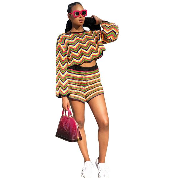 new style women's wear, european and american fashion wave stripes printed long sleeved short jacket shorts two piece k1977, White
new style women's wear, european and american fashion wave stripes printed long sleeved short jacket shorts two piece k1977, White