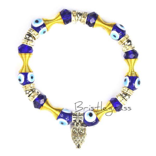 bristlegrass turkey turkish evil eye owl glass beaded strand bracelet amulets lucky charm blessing protection gift for men women, Black
bristlegrass turkey turkish evil eye owl glass beaded strand bracelet amulets lucky charm blessing protection gift for men women, Black