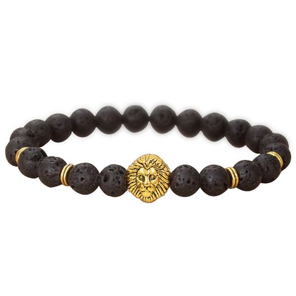 europe and the united states new bracelet 8mm natural stone bracelet jewelry lava volcanic stone lion head beads bracelet, Black
europe and the united states new bracelet 8mm natural stone bracelet jewelry lava volcanic stone lion head beads bracelet, Black