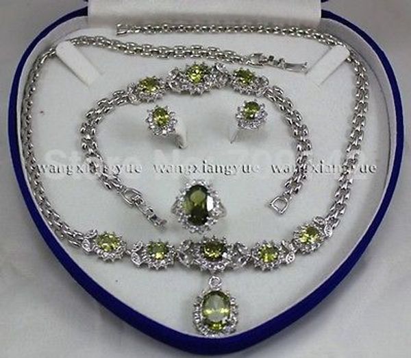 natural word fine women's gift wgp quartz stone gem natural real peridot inlay link bracelet earrings ring necklace set silver, Slivery;golden
natural word fine women's gift wgp quartz stone gem natural real peridot inlay link bracelet earrings ring necklace set silver, Slivery;golden
