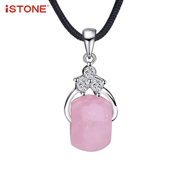 istone 100% natural gemstone pink pendant necklace made with rose quartz or agate lucky beads fine jewelry gift for gril friend, Silver
istone 100% natural gemstone pink pendant necklace made with rose quartz or agate lucky beads fine jewelry gift for gril friend, Silver
