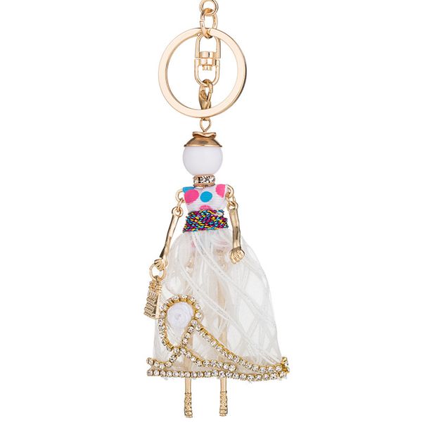 french doll statement flower doll keychain dress handmade pendant keyring cute girl women key chain ring for bag car pendant, Silver
french doll statement flower doll keychain dress handmade pendant keyring cute girl women key chain ring for bag car pendant, Silver