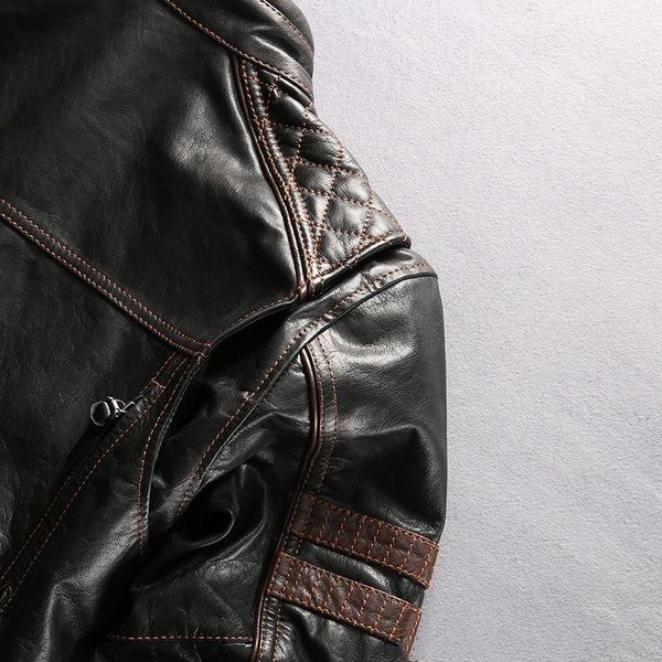 usa flocking cow leather harley angel genuine leather jackets underarm ventilation rock hip hop locomotive motorcycle leather jackets, Black
usa flocking cow leather harley angel genuine leather jackets underarm ventilation rock hip hop locomotive motorcycle leather jackets, Black