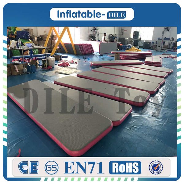 Inflatable Air Track Tumbling Gymnastic/yoga/taekwondo/water Floating/camping Foldable Training Anti-slip Mat With 600w Electrical Pump