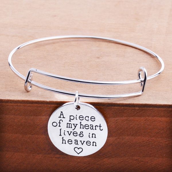 12 pc/lot a piece of my heart lives in heaven charm bangle bracelet religious christian prayer jewelry friends wristband gift, Black
12 pc/lot a piece of my heart lives in heaven charm bangle bracelet religious christian prayer jewelry friends wristband gift, Black