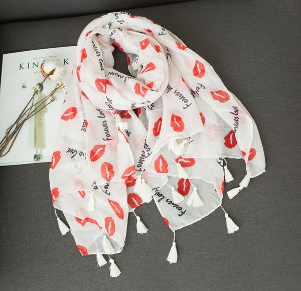 women lovely red lip printed tassel scarf cotton voile shawls wraps hijabs 10pcs/lot, Blue;gray
women lovely red lip printed tassel scarf cotton voile shawls wraps hijabs 10pcs/lot, Blue;gray