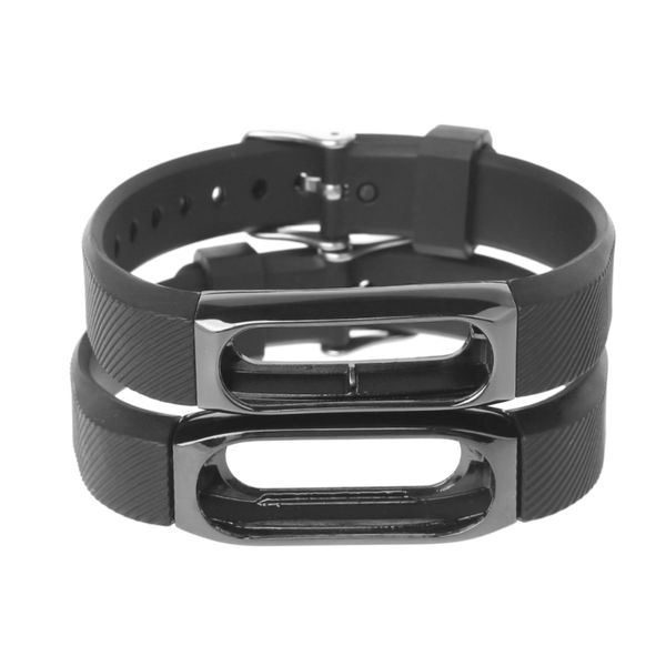 metal strap wristband for mi band 1 bracelet strap for mi band 2, Black;brown