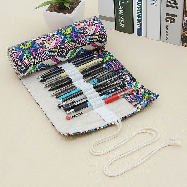 national canvas school pencil case 36 holes roll up pencil bag portable box school supplies
national canvas school pencil case 36 holes roll up pencil bag portable box school supplies