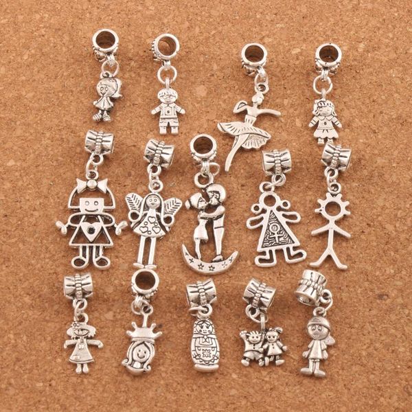 alloy pretty girl boy dangle charm gig hole loose beads tibetan silver european bracelet fashion jewelry bm54 140pcs/lot, Black
alloy pretty girl boy dangle charm gig hole loose beads tibetan silver european bracelet fashion jewelry bm54 140pcs/lot, Black