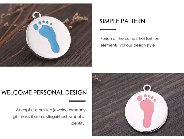 2021 footprint lovely cute enamel white/red/blue print round charms rhodium plated metal cartoon necklaces pendants, Bronze;silver
2021 footprint lovely cute enamel white/red/blue print round charms rhodium plated metal cartoon necklaces pendants, Bronze;silver